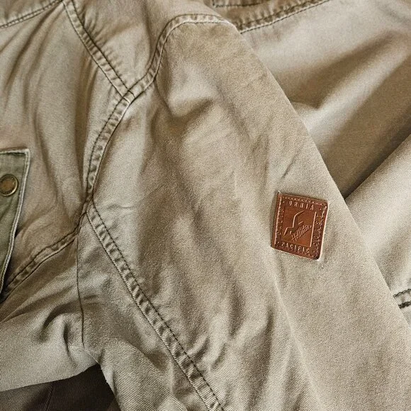 Hollister Y2K Women's Green Grunge Utility Jacket Cargo XL - Picture 10 of 11